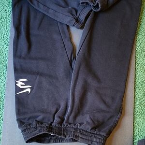 Nike Kids Black Joggers with White Logo